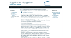 Desktop Screenshot of byggehus.eu